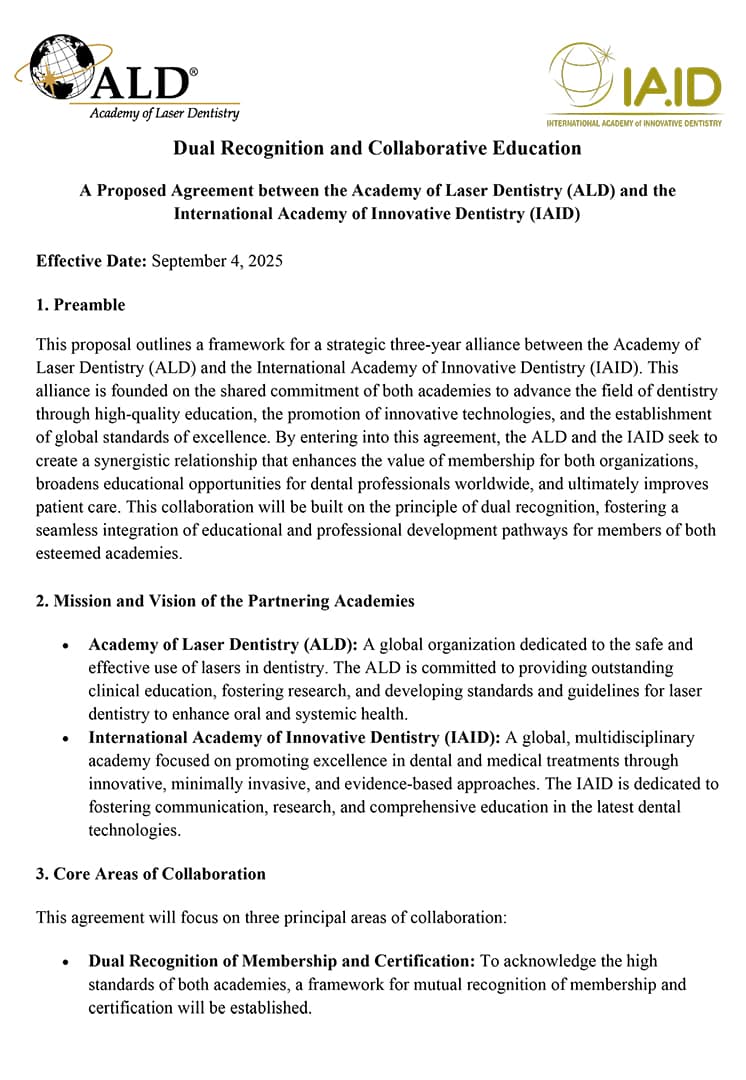 ALD & IAID COLLABORATION AGREEMENT SIGNED