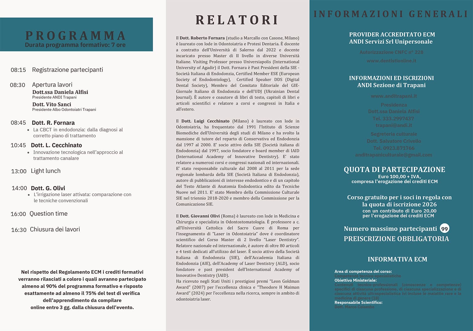 Tecnologie innovative in endodonzia incontro ANDI